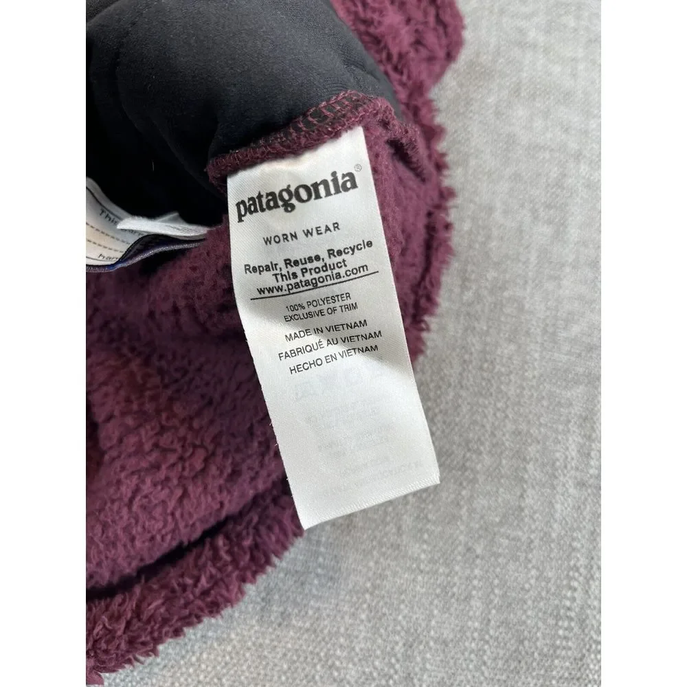Patagonia Vest Girls (L - 12) Purple Los Gatos Deep Pile Full Zip Outdoor Hiking - Picture 7 of 7